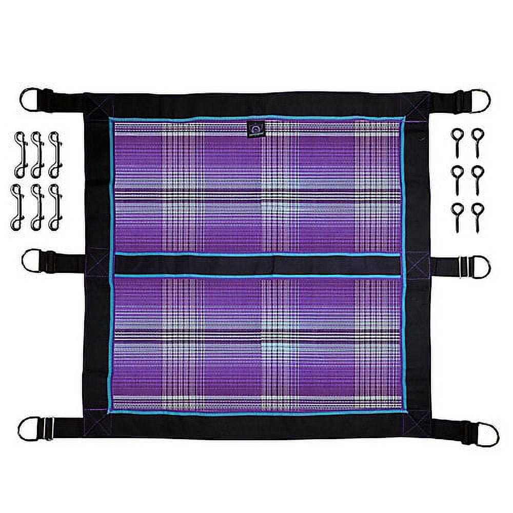 Kensington Stall Door Guard Lavender Mint Plaid