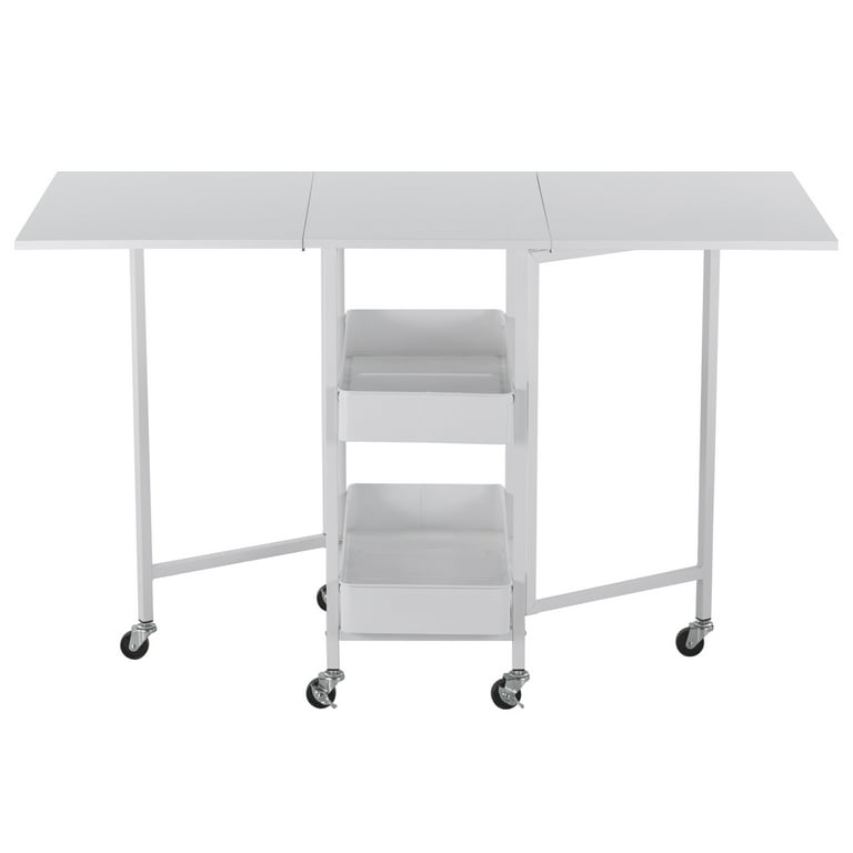 Kensington Utility Folding Wheels Flat Top Collapsible Table