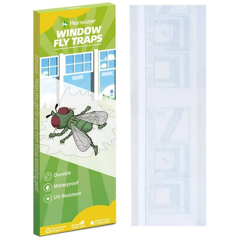 Trappify Indoor Window Fly Traps: Insect and Gnat Killer for Indoor Home Pest Control - 12 Pack, White