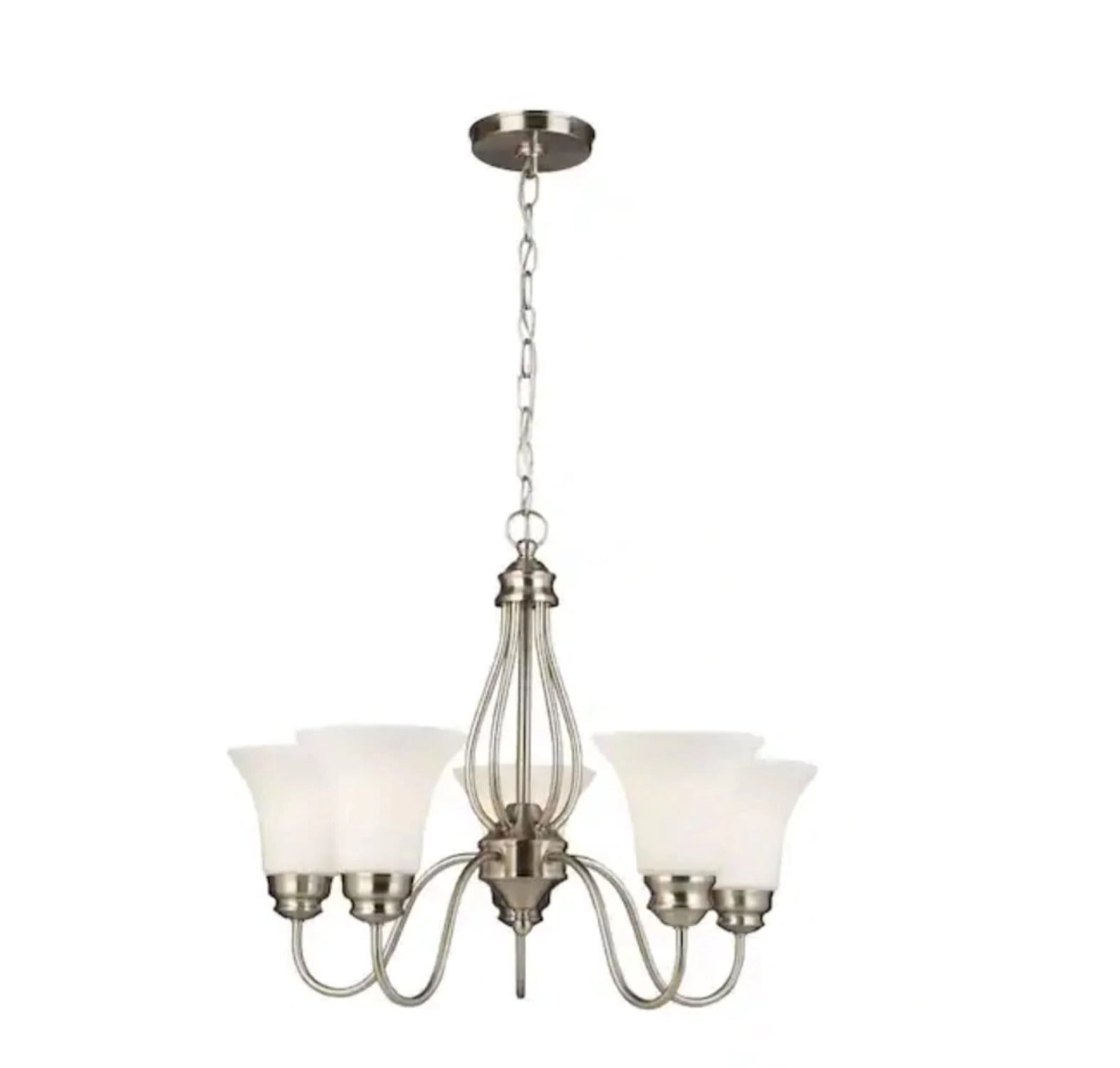 Kensley Park 5-Light Classic Traditional Brushed Nickel Hanging