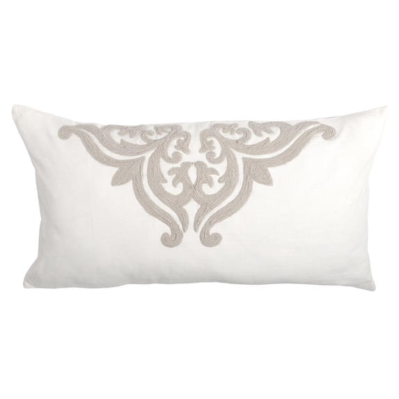 Kent 100% Cotton Embroidered King Sham by Kosas Home, Ivory