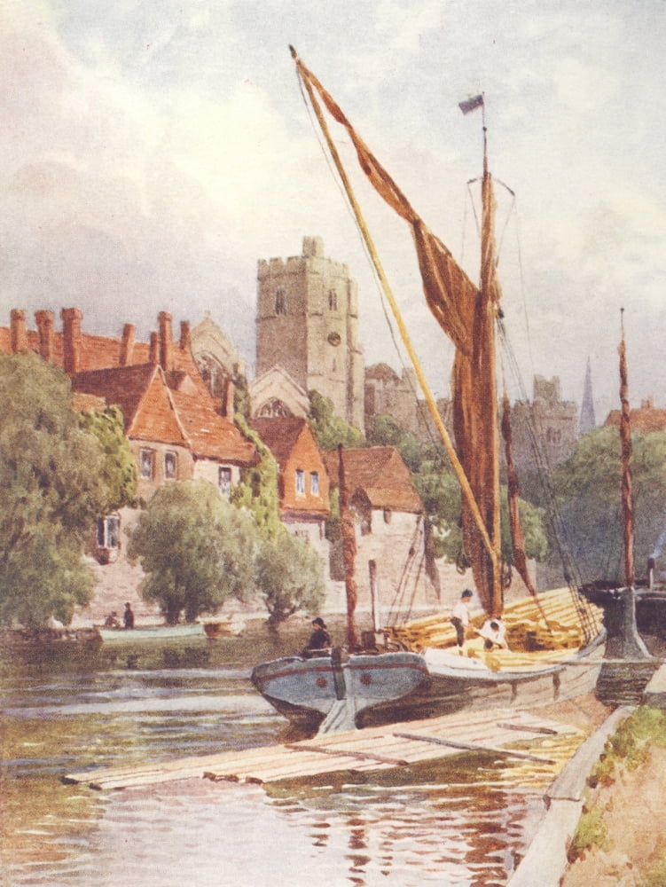 Kent 1906 Medway Maidstone Canvas Art - Harold Sutton Palmer (18 x 24)