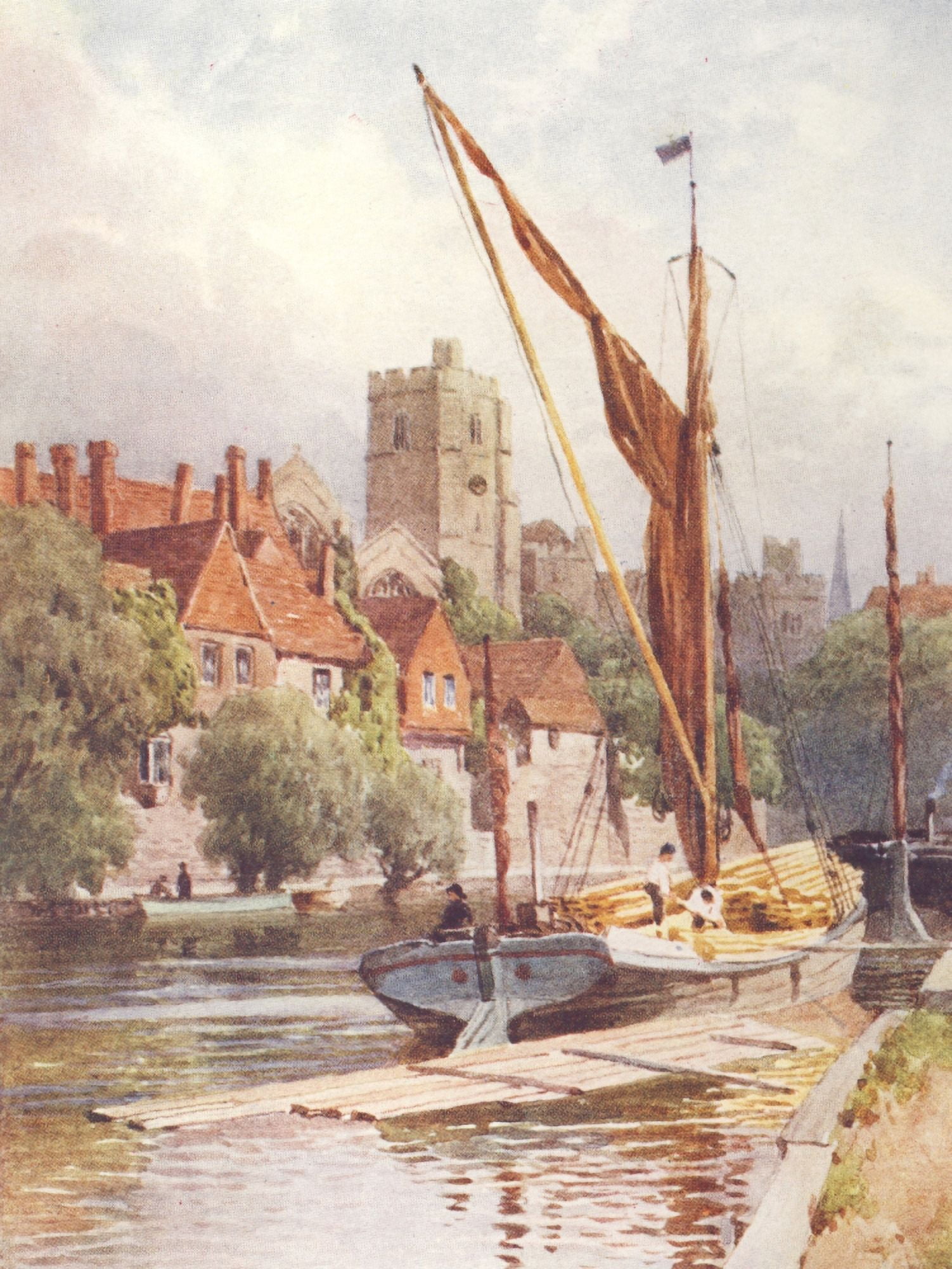 Kent 1906 Medway Maidstone Canvas Art - Harold Sutton Palmer (24 x 36)