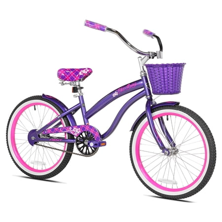 Kent International 20" Kent Tiki Bay Kid's Cruiser Bike | 20 Inch Beach Cruiser Bike w/ Front & Rear Fenders | Hi-Tensile Steel Fork with Front Basket