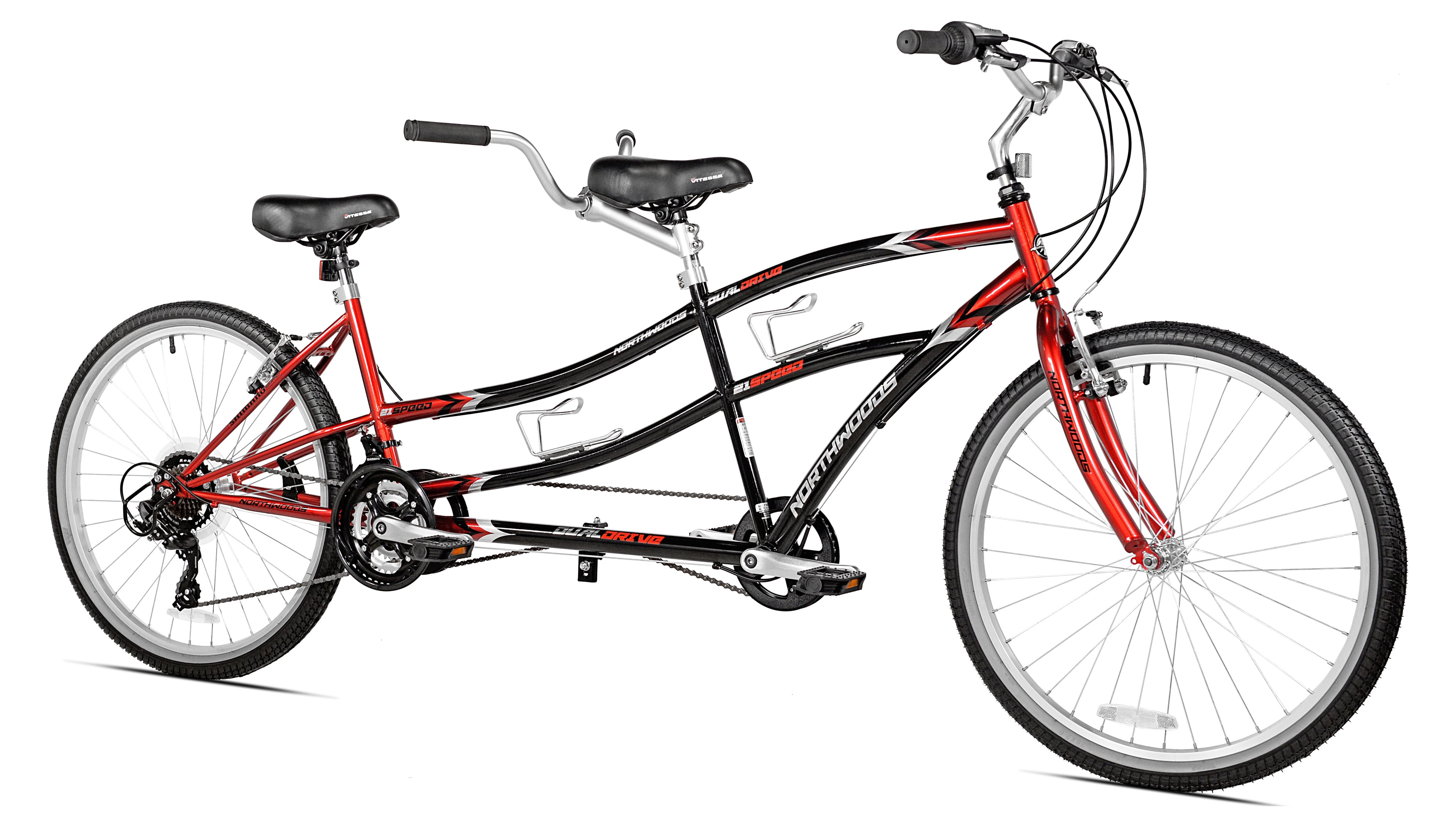 Kent 26" Northwoods 21-Speed Dual Drive Tandem Adult's Bike, Red/Black - image 1 of 7