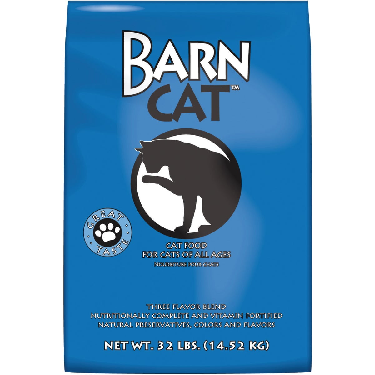 Barn Cat-Outdoor Cat Food for All Lifestages-32 Pound Bag-3 Flavor Blend-Nutritonally Complete, Made in The USA