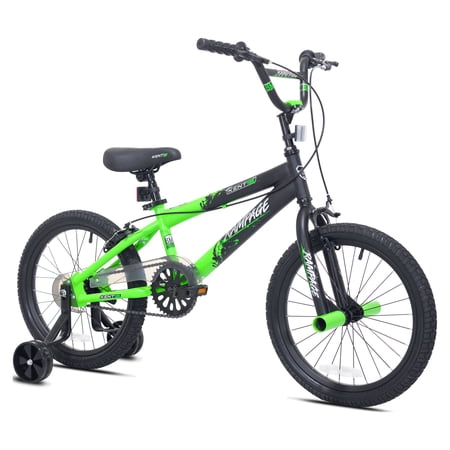 Kent Bicycle 18" Rampage Boy's BMX Bike, Green and Black