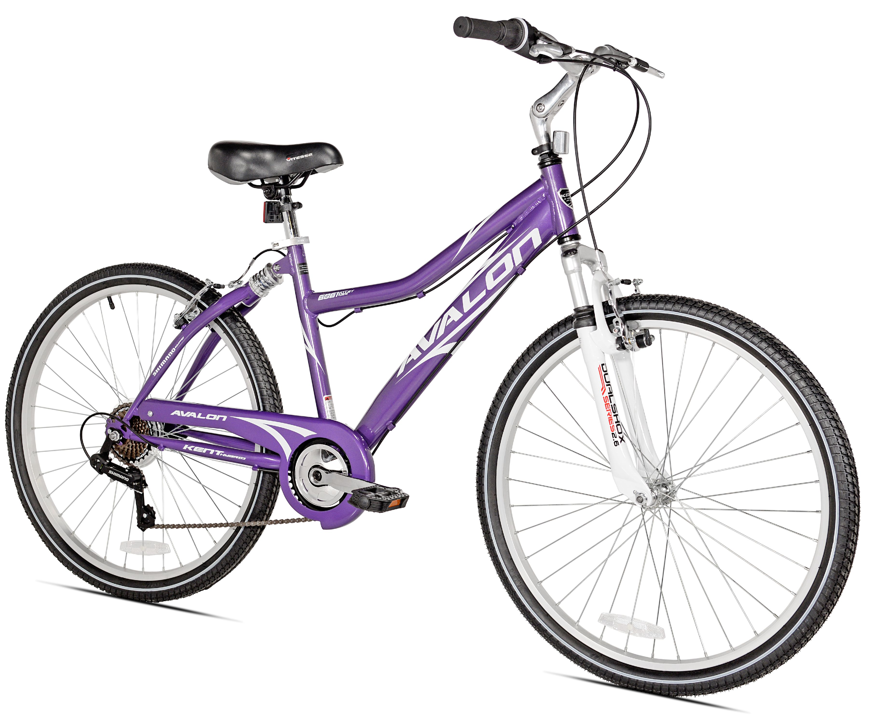 Kent Bicycle 26 In. Avalon Comfort Women's Full Suspension Hybrid Bike, Purple - image 1 of 10