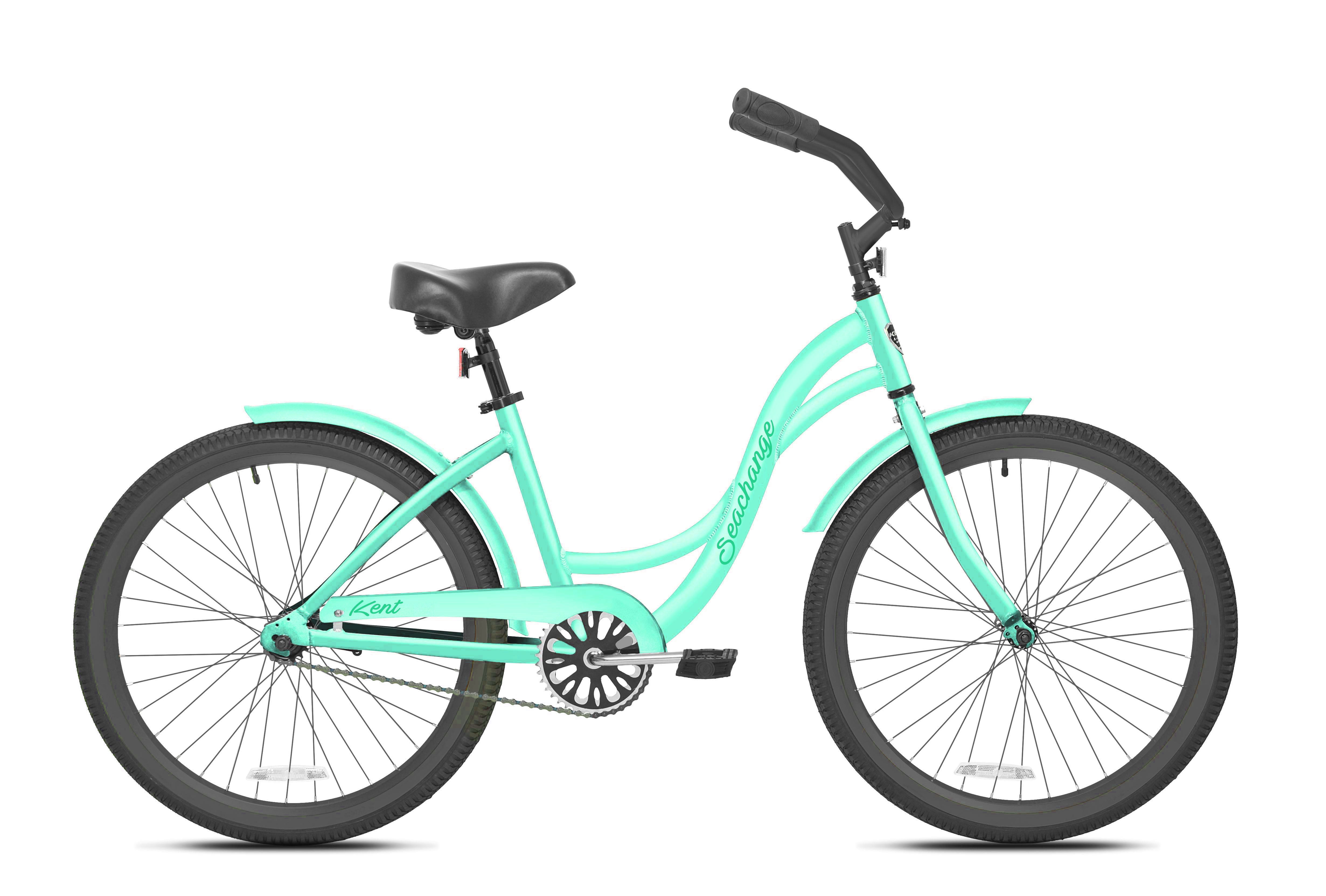 Kent Bicycles 24-inch Girls Seachange Beach Cruiser Bicycle, Mint Green, Teen