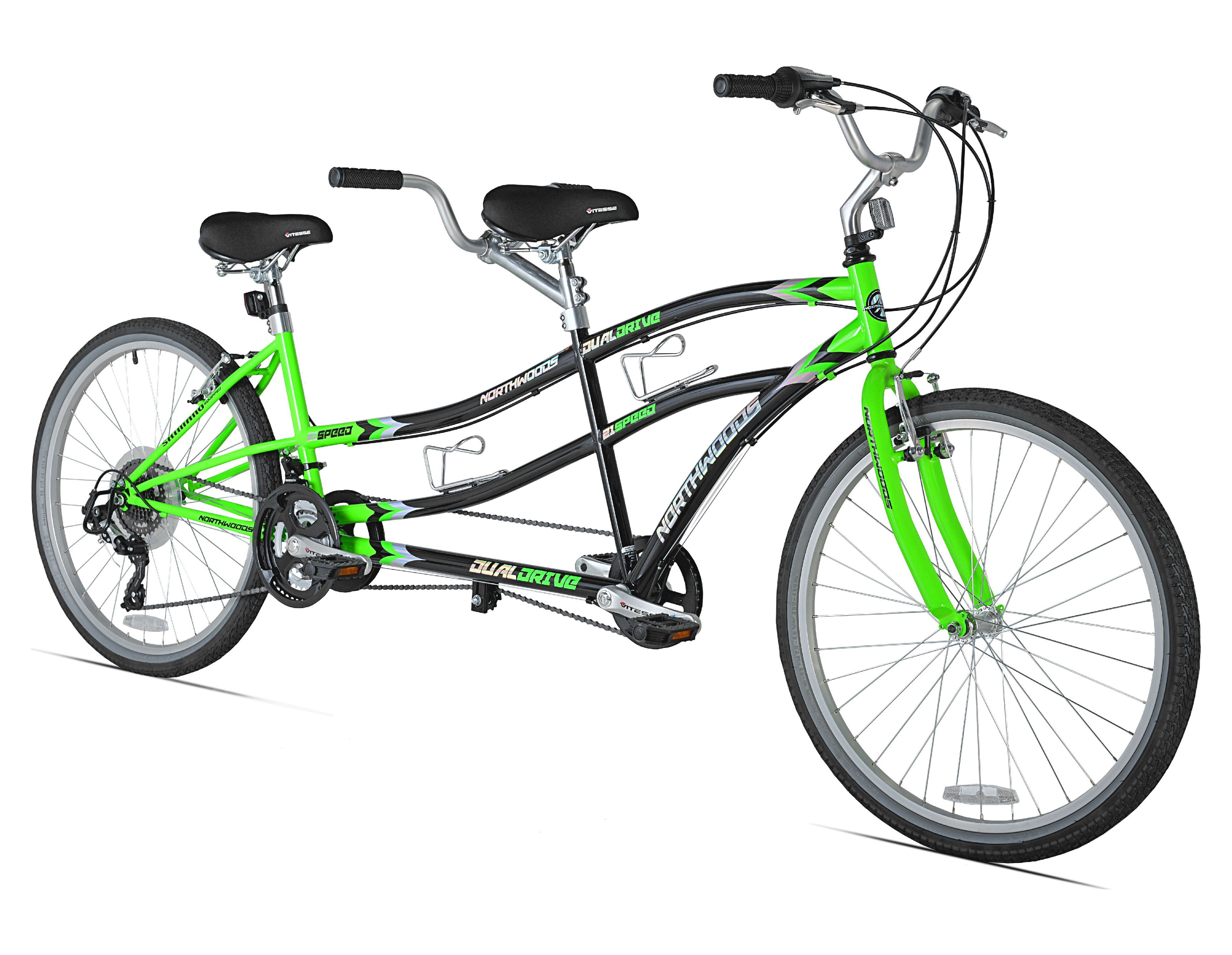 Kent Bicycles 26 In. North Woods 21-Speed Dual Drive Tandem Adult's Bike, Green, Black - image 1 of 6