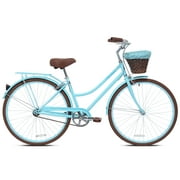 Kent Bicycles 700C Providence Adult Female Cruiser Bike, Light Blue and Brown