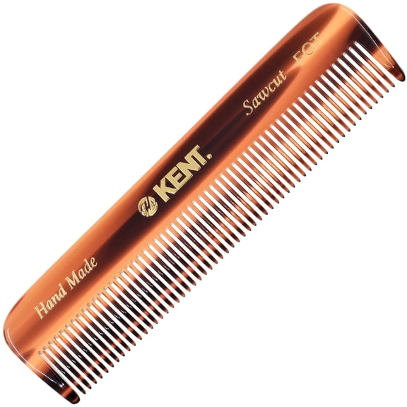 Kent A FOT Handmade All Fine Tooth Saw Cut Beard Comb - Pocket and Travel Comb - Styling Comb or Wet Comb for Fine or Thinning Hair, Beard Care, and Hair Care for the Essential Kent Beard Kit