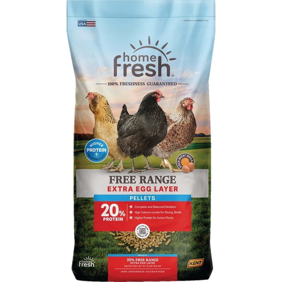Kent Home Fresh Extra Egg Layer Free Range 40 Lb. Pellet Feed 3686