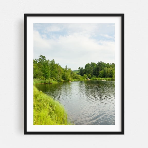 Kent Pond, Killington 01 - Killington Vermont Photography Black Framed Wall Art Print 30 x 40 inches