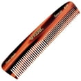 thumbnail image 1 of Kent R7T Fine and Wide Tooth Hair Comb, Handmade Pocket Comb for Men, Best Beard Comb and Mustache Comb for Everyday Grooming and Styling, Sawcut Kent Comb, Made in England, 1 of 29