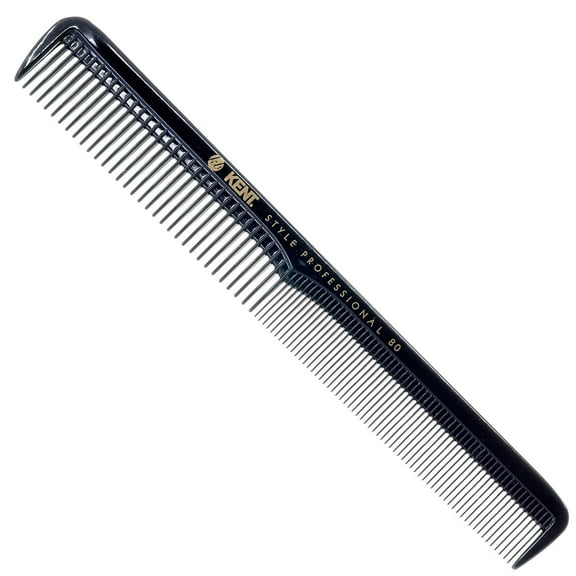 Kent SPC80 Salon-Style Dressing Cutting Comb with Wide and Fine Teeth - Professional Barber Haircut Comb for Styling and Teasing for All Hair Types - Kent Quality Barber Supplies