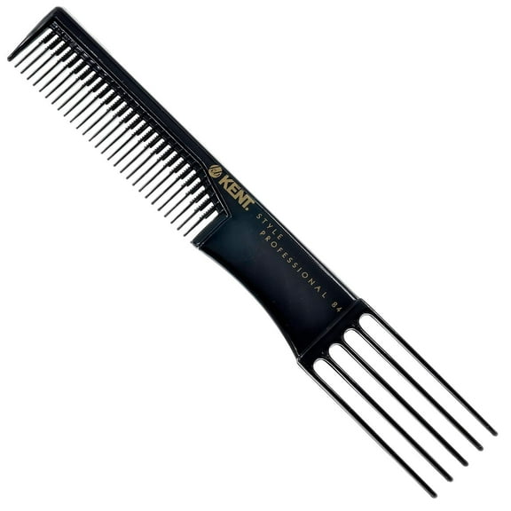 Kent SPC84 Salon-Style Hair Pick and Barber Comb - Pick Comb for Curly Hair - Hair Care Comb and Teasing Comb for Thick Hair - Kent Quality Barber Supplies and Hair Cutting Comb