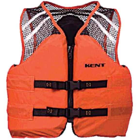 Kent Safety 150600-200-040-12 Mesh Classic Orange Work Vest, L