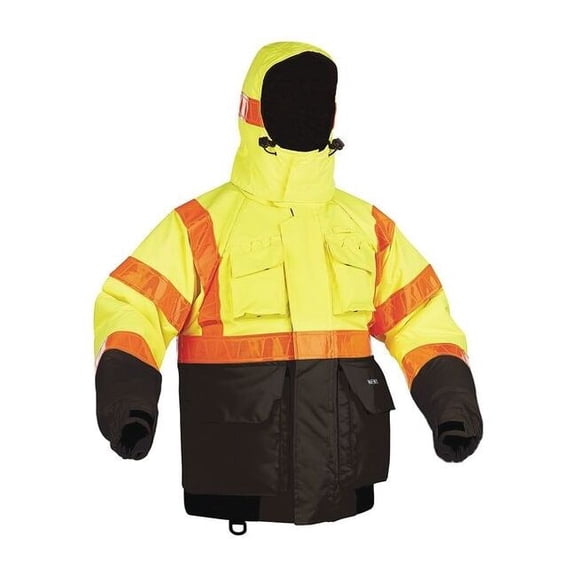 Kent Safety Flotation Jacket,Hi Vis,Deluxe,Hood,XL 151800-410-050-23