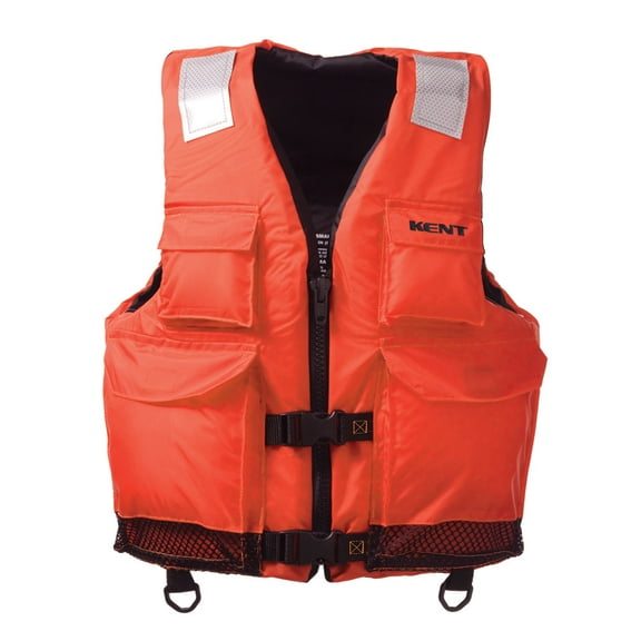 Kent Safety Life Jacket,2XL/4XL,15.5lb,Foam,Orange 150200-200-080-23