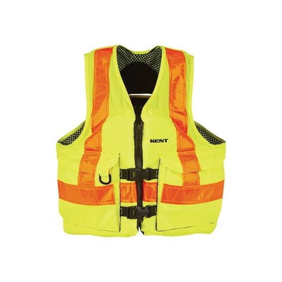 Kent Safety Life Jacket,XL,15.5lb,Foam,Yellow 150800-410-050-23