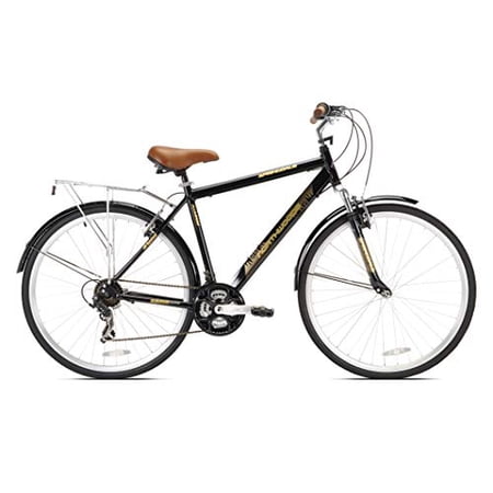 Kent International Springdale Hybrid Bicycle, Black - 700c ?Hybrid Bike with 21-Speed Rear Shimano Derailleur Drivetrain - Lightweight Mountain Bike with Aluminum Frame for Premium Cycling - Men