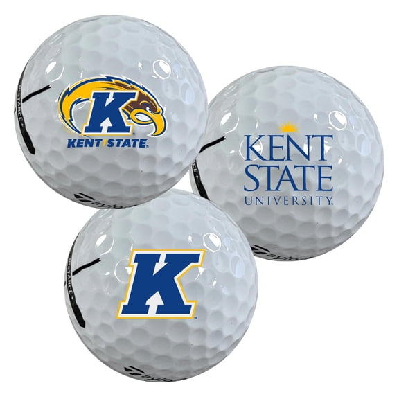 Kent State Golden Flashes Logo Edition Officially Licensed NCAA Taylormade Distance+ Golf Balls 12-Pack (Dozen)