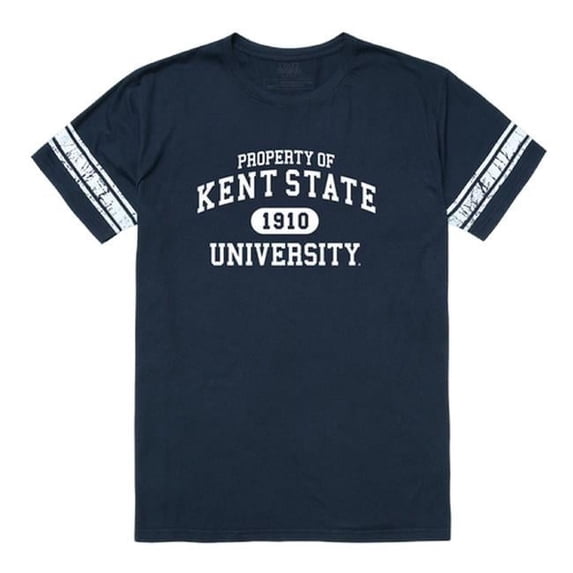 Kent State University Property Football Short Sleeve T-Shirt, Navy - Large