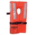 thumbnail image 1 of 16" Orange and Black Kent Sporting Goods Multipurpose Child Collar Style Life Vest Jacket, 1 of 2