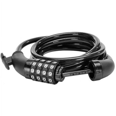 Kent X-Factor Club Combo Lock With Cable, Reversible Handle