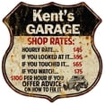 thumbnail image 1 of Kent's Garage Shop Rates Sign Gift 8x12 Metal Sign 211110019296, 1 of 1