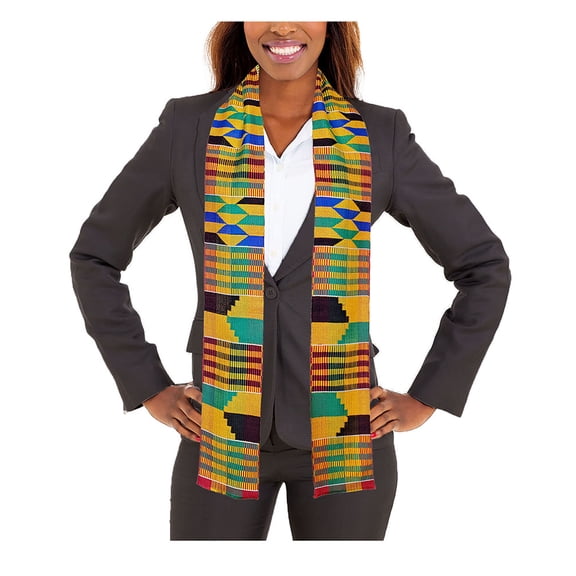 Kente Cloth Handwoven African Sash / Stole