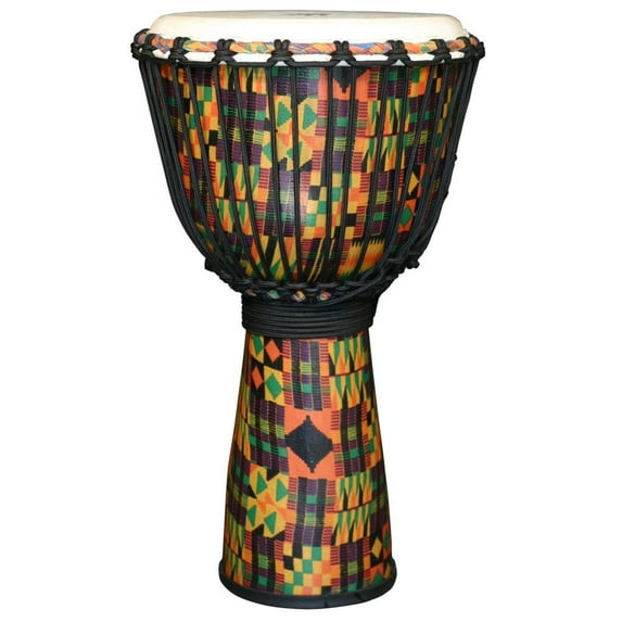X8 Drums Kente Cloth Royal Djembe, Small