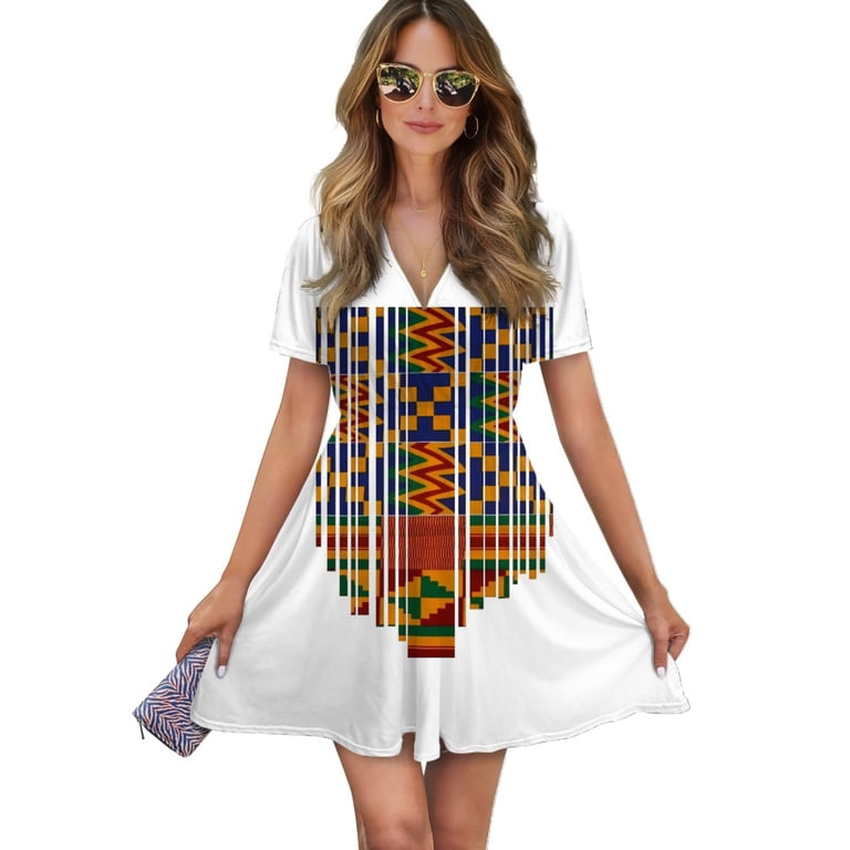 green emerald velvet dress Taipei Flow - African Print Dress M