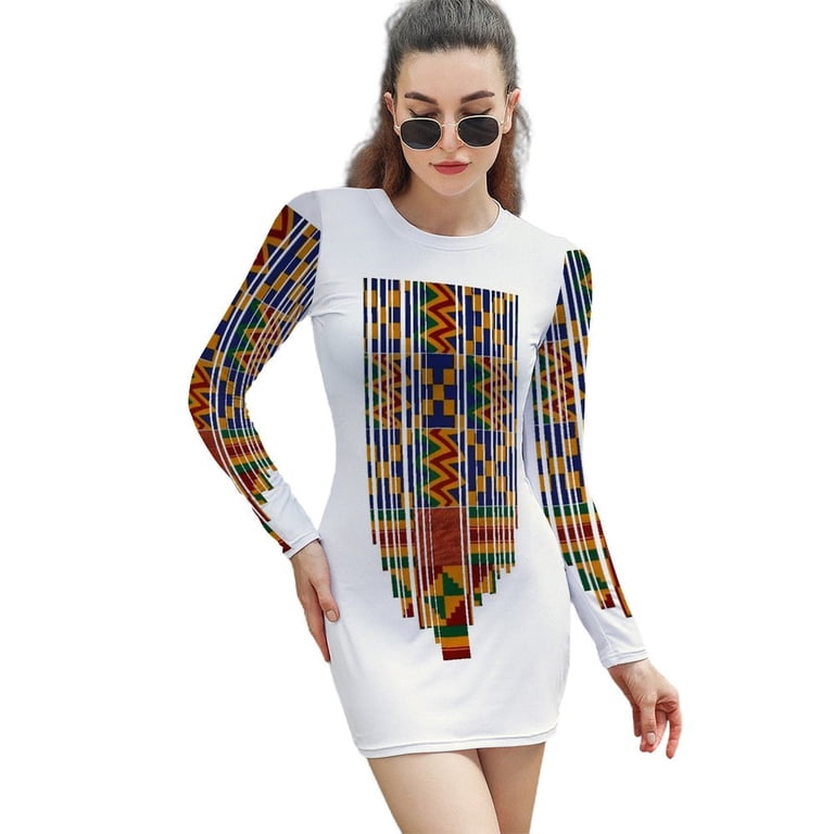 kente bodycon dress Akua Kente Dress — We Buy Black main image 1