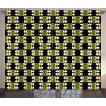 thumbnail image 1 of Ambesonne Kente Pattern Curtains 2 Panel Set, Funky Zulu, 108" x 84", Multicolor, 1 of 3