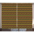 thumbnail image 1 of Ambesonne Kente Pattern Curtains 2 Panel Set, Colorful African, 108" x 90", Multicolor, 1 of 3