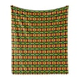 thumbnail image 1 of Kente Pattern Soft Flannel Fleece Blanket, Indigenous Heritage Tile Design with Triangles and Circles Namibia Botswana, Cozy Plush for Indoor and Outdoor Use, 50" x 70", Multicolor, by Ambesonne, 1 of 6