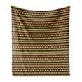 thumbnail image 1 of Kente Pattern Soft Flannel Fleece Throw Blanket, Traditional Pattern in Lively Colors Indigenous Culture Folklore, Cozy Plush for Indoor and Outdoor Use, 50" x 60", Multicolor, by Ambesonne, 1 of 5