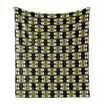 thumbnail image 1 of Kente Pattern Soft Flannel Fleece Throw Blanket, Traditional Style Design with Triangular Details Funky Pattern Print, Cozy Plush for Indoor and Outdoor Use, 50" x 60", Multicolor, by Ambesonne, 1 of 5
