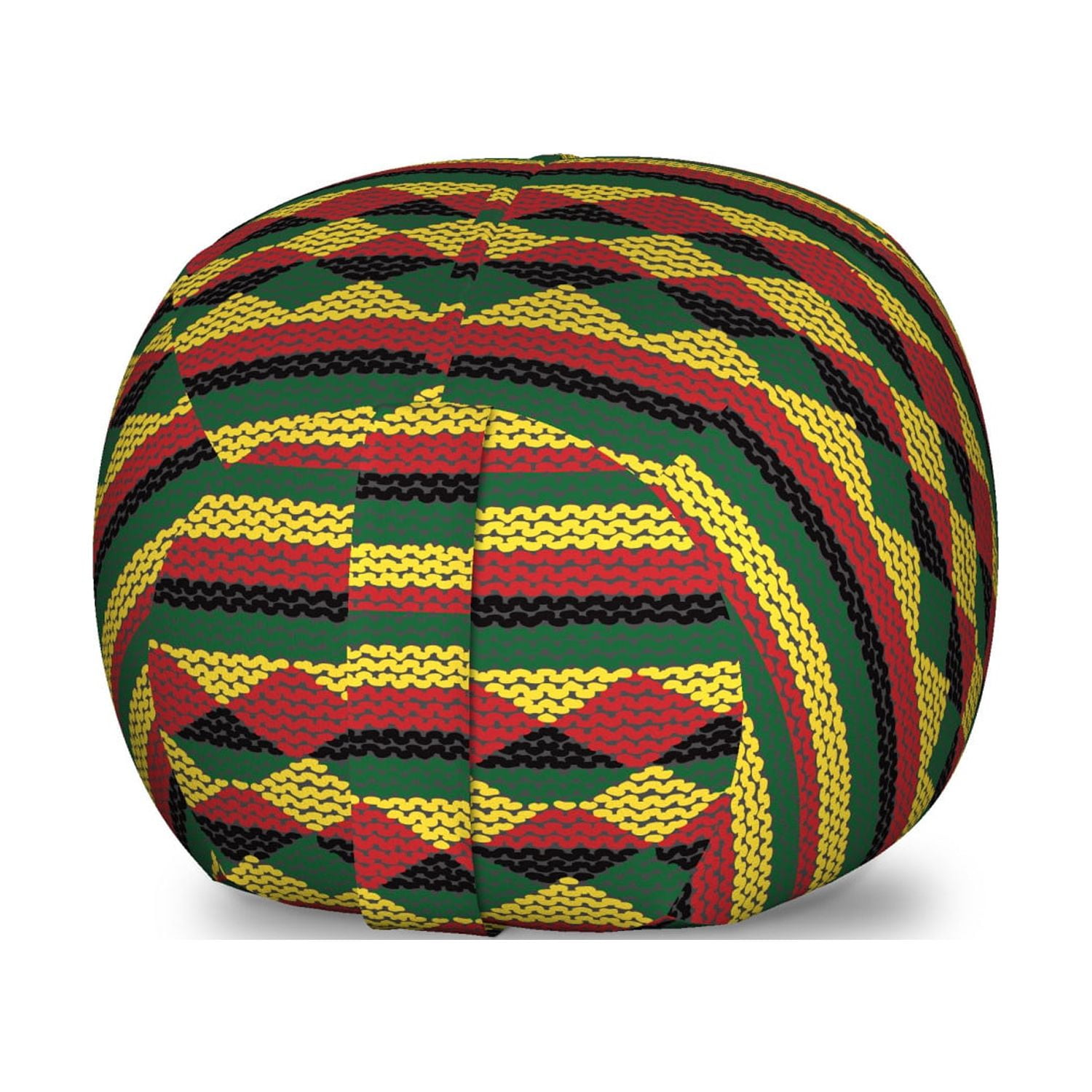 Kente Pattern Storage Toy Bag Chair, Traditional Pattern in Lively