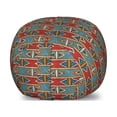 thumbnail image 1 of Kente Pattern Storage Toy Bag Chair, Tribal Traditional Triangles and Stripes Indigenous Native Cultural Heritage, Stuffed Animal Organizer Washable Bag, Small Size, Multicolor, by Ambesonne, 1 of 3