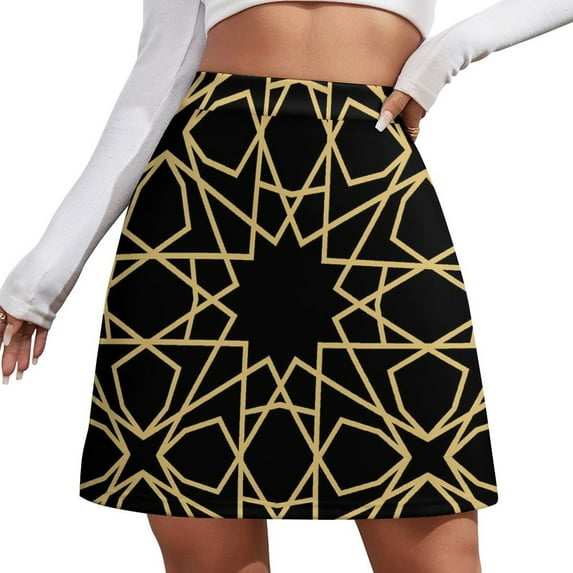 Kente Vintage Geometric Skirt Retro Rasta Colors Aesthetic Casual Skirts Ladies Vintage Mi