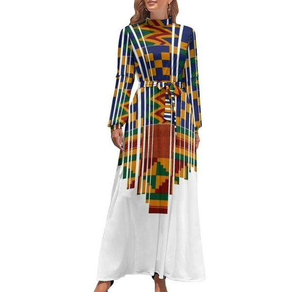 Kente design. African print/African clothing Long Dress dresses women summer clothes for women