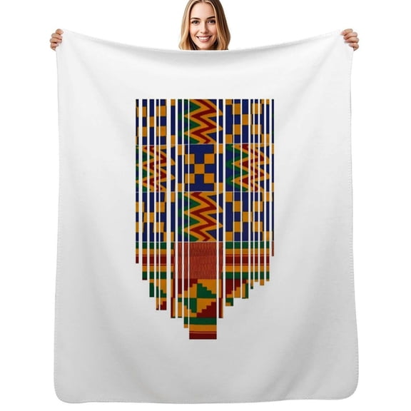 Kente design African print African clothing Soft Blanket Travel Bedding Throws Flannel Bedspread Sofa Bed Cover