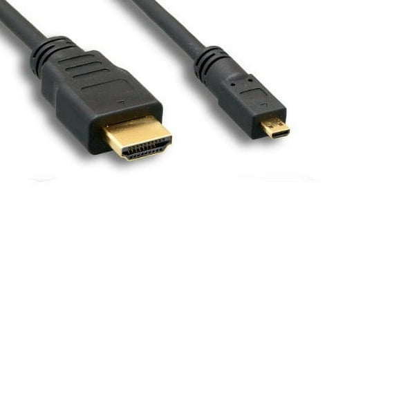 Kentek 1 Feet FT Micro HDMI to HDMI Cable Male to Male M/M 34 AWG Gold-Plated Connector Cord HDTV Smart Digital Camera Mobil Device 1080p Type A to D