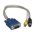 thumbnail image 1 of Kentek 1 Feet FT VGA HD15 15 pin male to S-video mini DIN4 4 pin and RCA video female M/F PC video card to S-Video TV adapter extender cord cable, 1 of 1