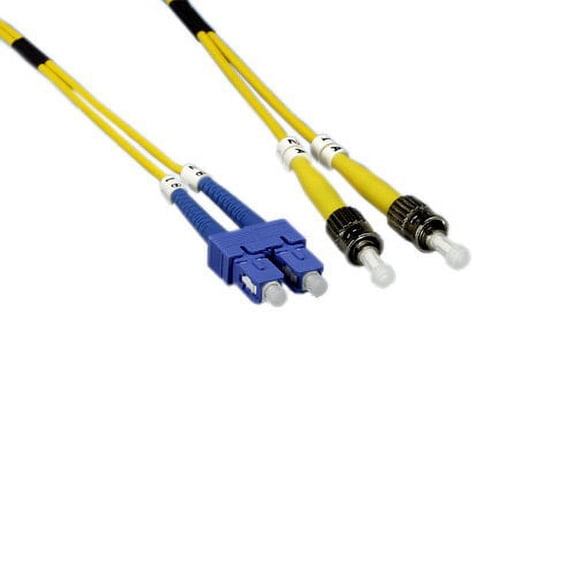 Kentek 1 Meter 1M Fiber optic cable SC to ST SC/ST single-mode duplex 9/125 2.0mm OD standard zipcore patch cord