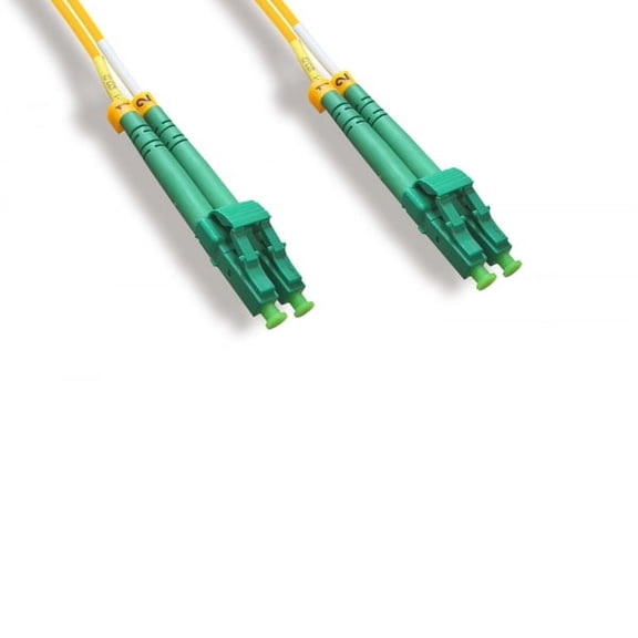 Kentek 1 Meter 1M LC/APC to LC/APC Fiber Optic Cable OS2 9/125 Duplex Single-Mode Patch Cord OFNR