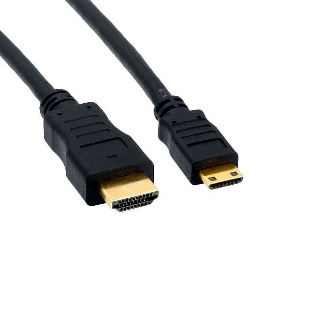 Kentek 10 Feet FT High Speed Mini HDMI to HMDI Cable with Ethernet Male to Male M/M 30 AWG 1080P Ver. 1.3 Gold-Plated Connector Cord HDTV Digital Camera Tablet Camcorder Type A to C - image 1 of 1